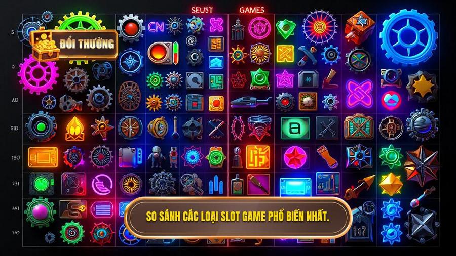 Bảng so sánh các loại Slot game phổ biến nhất